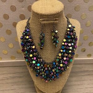 VIVACIOUS Paparazzi Jewelry Zi Collection Oil Spill Necklace & earrings set